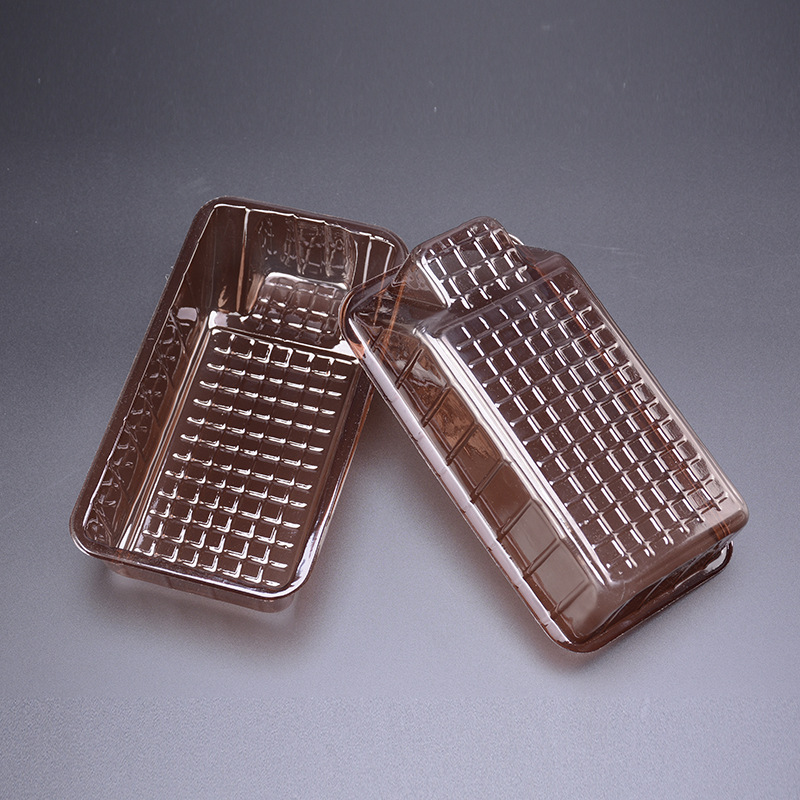 咖啡色塑料盒礼品拖pvc塑料包装盒可印logo工厂批发水果食品礼盒