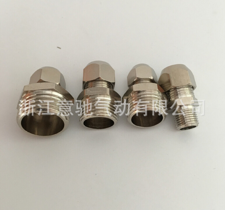 气管卡套接头 气动接头外螺纹直通PC6/8/10/12/14-01/02/03/04