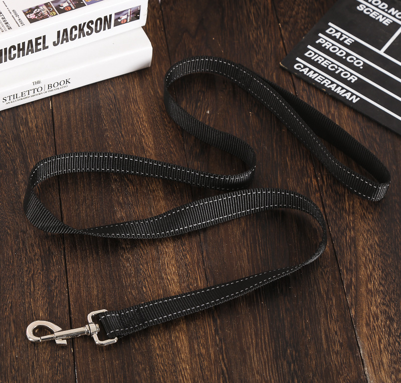 Wholesale glow-in-the-dark reflective pet leash for small and medium-sized dogs, glow-in-the-dark dog leash