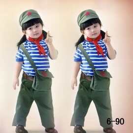 雷锋服装小雷锋演出服儿童小雷锋舞蹈服学习雷锋表演服红军服男女
