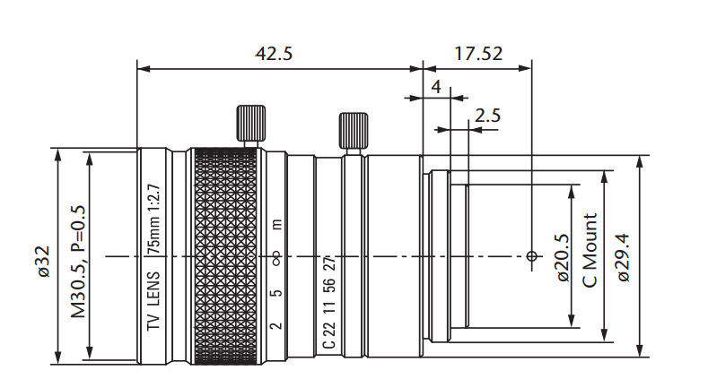 原装进口日本Moritex茉丽特 CCTV镜头ML系列 ML-7527工业镜头