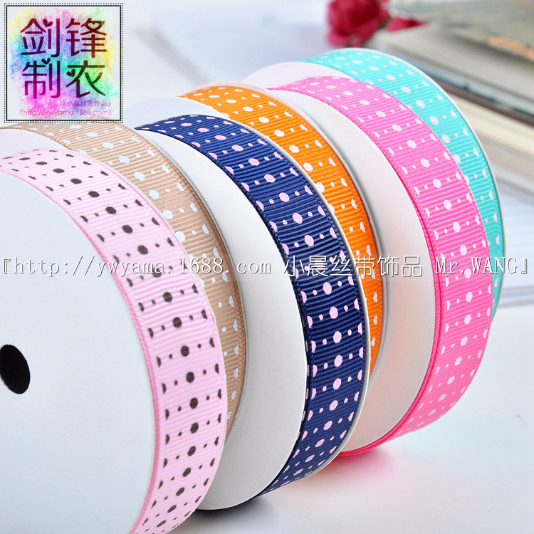 义乌姚明批发手工diy韩国发饰包装配饰烘焙带个性印点英伦风丝带