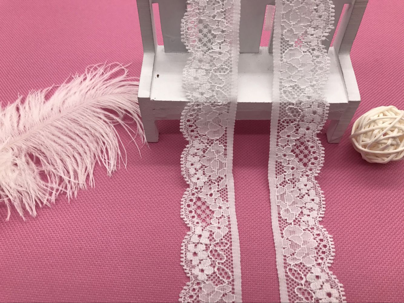 长乐弹力花边氨纶厂家直销长期现货供应2026# 宽度2.7CM