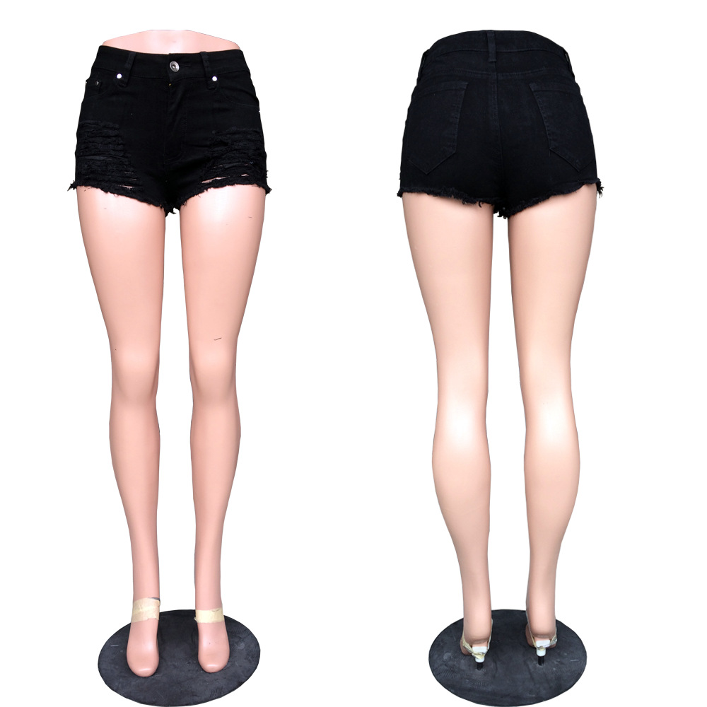 Popular Single Ripped Denim Shorts - Shorts - Uniqistic.com