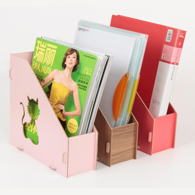 woodiness Data rack File rack originality desktop book file Storage Sorting box File basket Manufactor wholesale