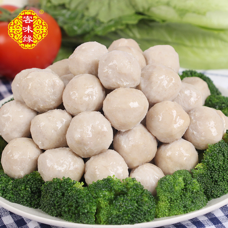 客味缘 贡丸250g 猪肉丸瘦肉丸火锅新鲜食材批发关东煮豆捞肉丸子|ms