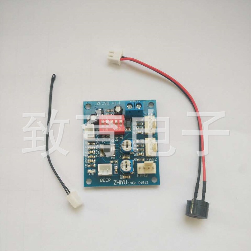 Computer cooling four-wire PWM fan thermostat automatic temperature control speed control 1-way temperature control 2-way manual stop alarm