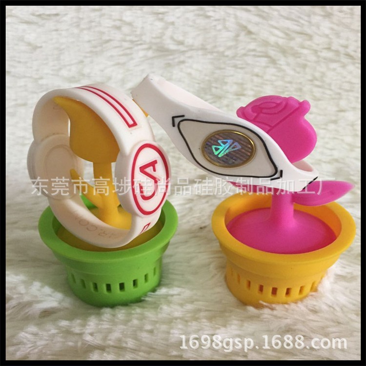 Regalos promocionales de publicidad de silicona caliente epoxi energía pulsera Dongguan artesanías de silicona fábrica de suministro directo al por mayor