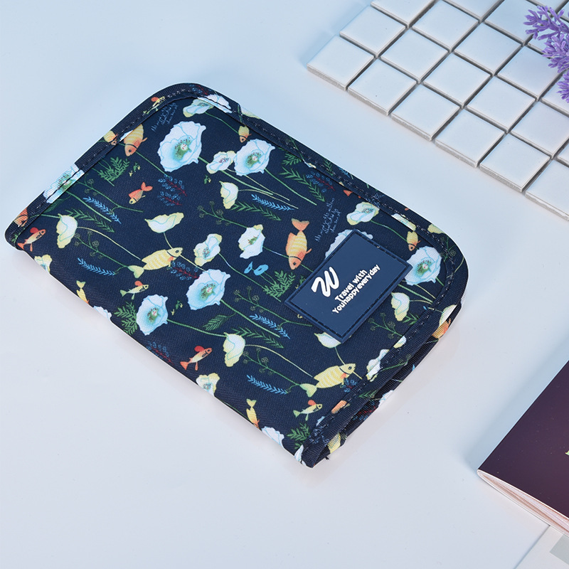 厂家新款韩版旅行收纳证件包 印花护照包 出国证件夹钱包一件代发|ms