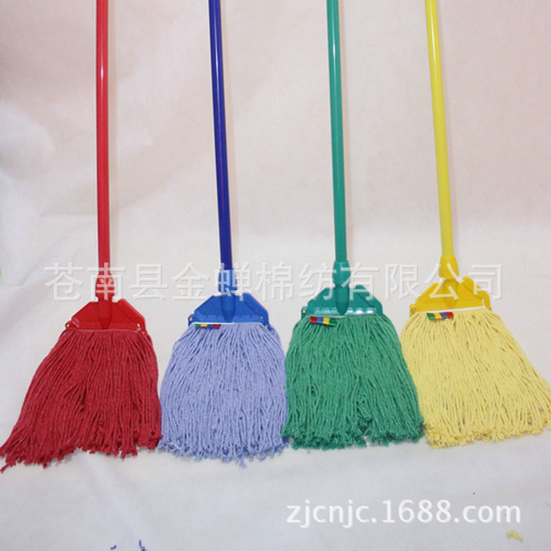 Removable and washable replacement steel pipe cotton yarn mop home hotel office place cotton thread mop absorbent outdoor mop