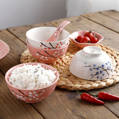 Jin Zhongtai 4.5-inch Japanese-style underglaze rice bowl ceramic tableware for hotel restaurants and home use