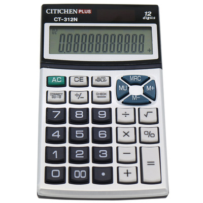 工厂直销CT-312N定制便携12位计算器财务专用查数计算机超薄|ms