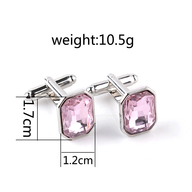 Glaskristall Manschettenknöpfe Für Herren Bunte Hemd Accessoires_voghion.com