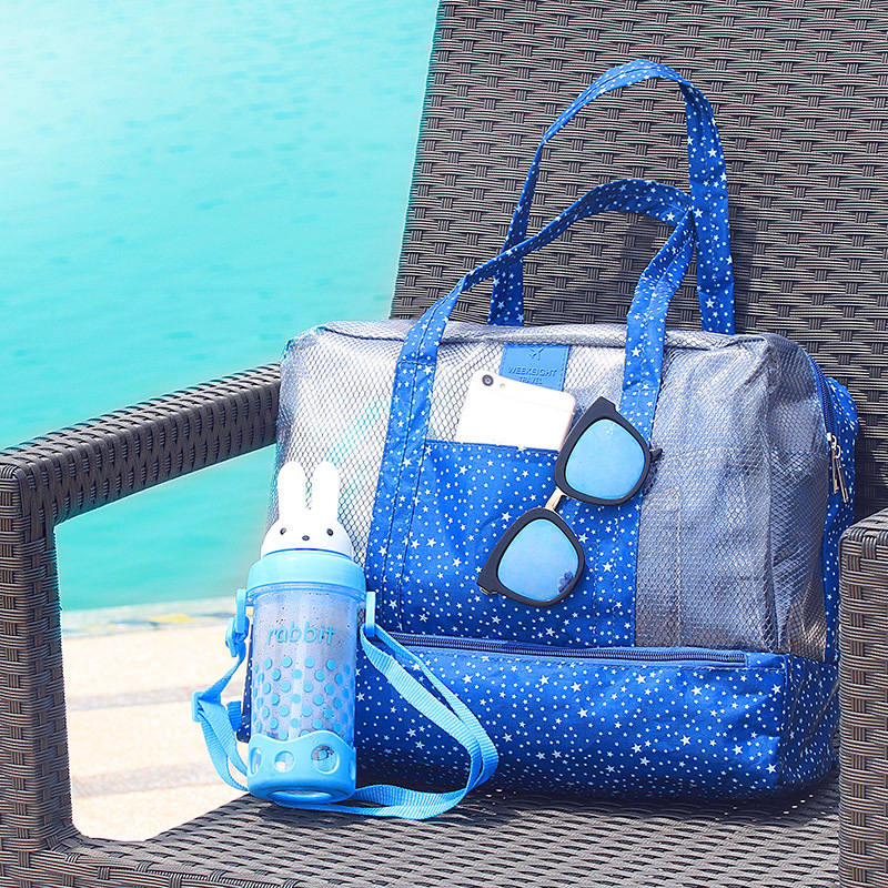 Waterproof travel bag for swimming wet and dry separation