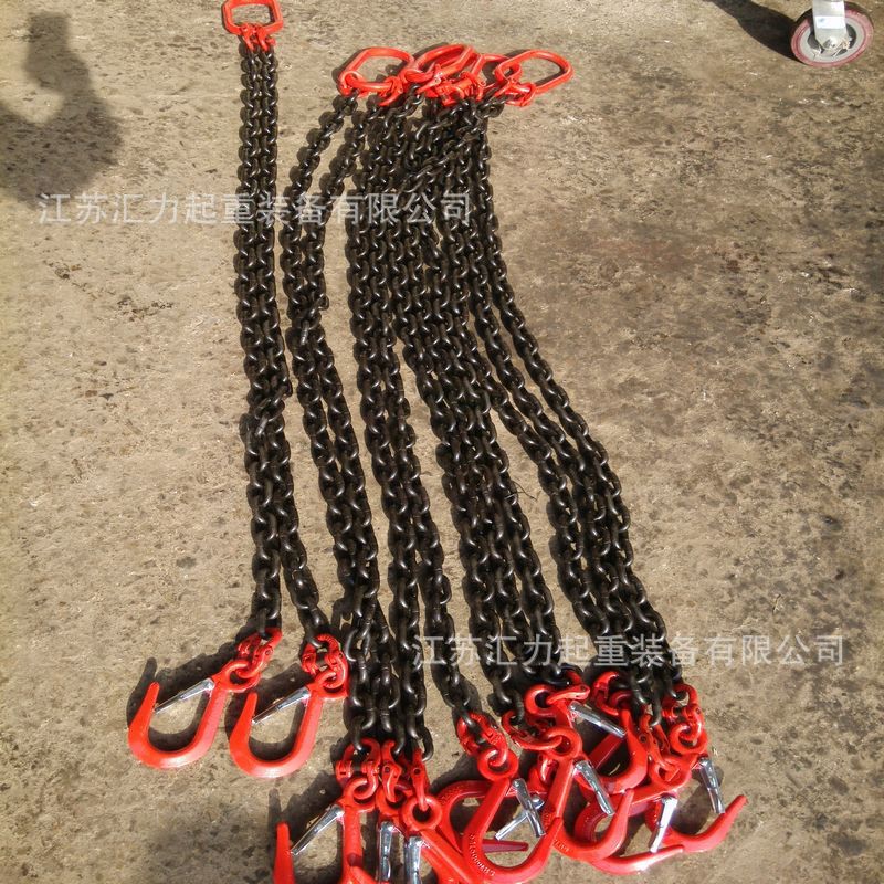 厂家供应起重链条 2叉链条索具5t3m 起重圆环吊链12mm