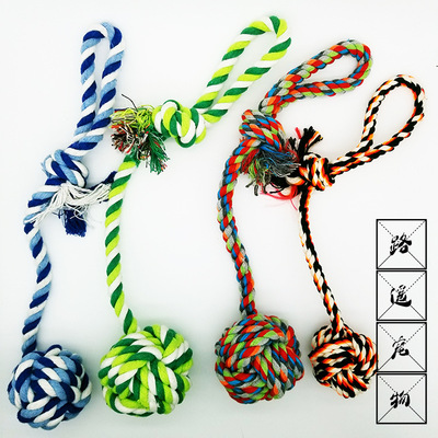 Pet Toys Cotton rope ball Nagao Throw the ball Dogs master interaction toy Large Cotton rope toy Cross border