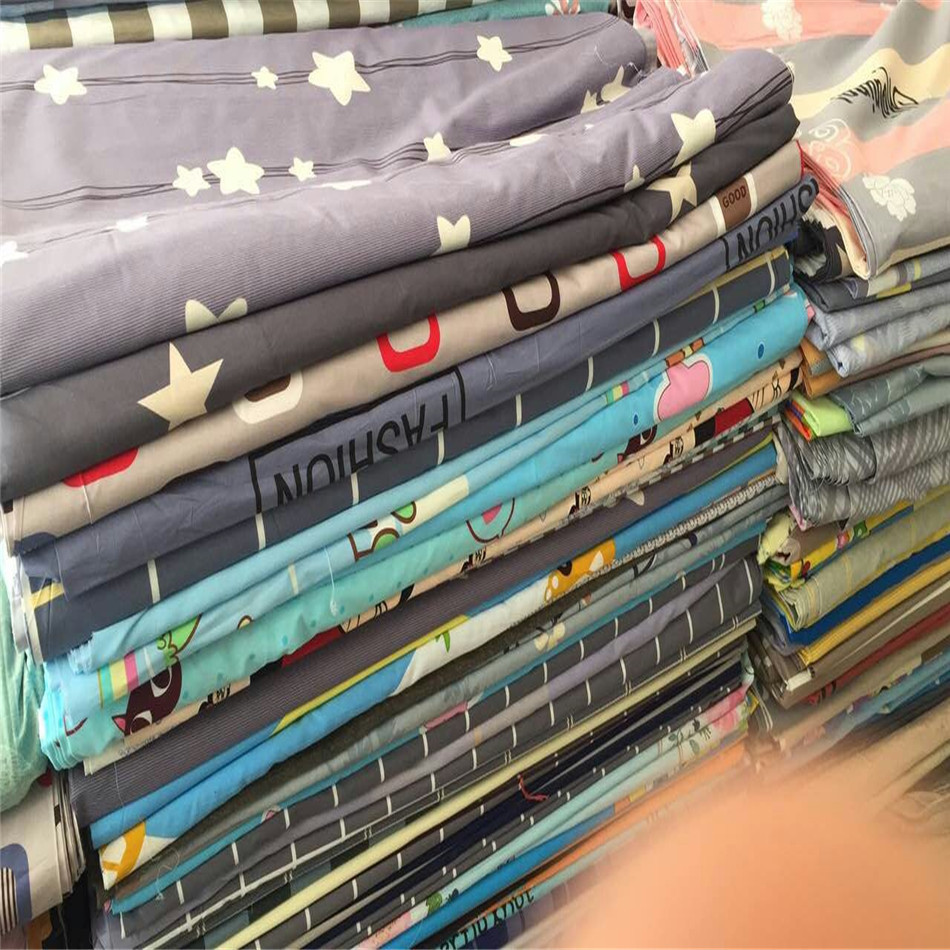 纯棉床品面料 现货厂家销售 库存清仓面料  残布处理布 摆地摊布