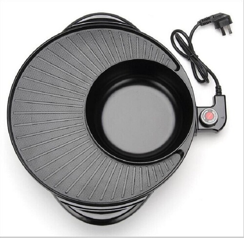 110v US, UK, China and Europe regulations household sun and moon pot multi-functional electric grill pan electric hot pot shabu-shabu all-in-one pot gift wholesale