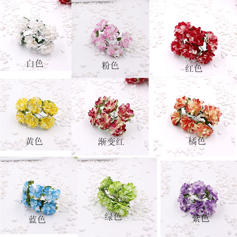 Factory supply 3 cm simulation paper flower ring material double…