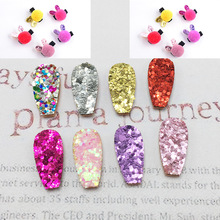 厂家批发儿童发饰毛球金粉耳朵配件 DIY饰品发夹BB配件 多色现货