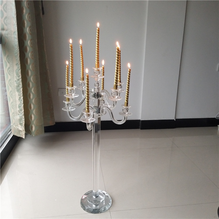 厂家批发欧式水晶蜡烛台摆件 9头烛台婚庆道具家居软装摆件烛台|ru