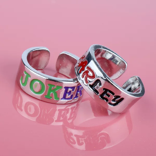 New Suicide Squad ring JOKEY HARLEYHE letter couple ring European and American hot sale