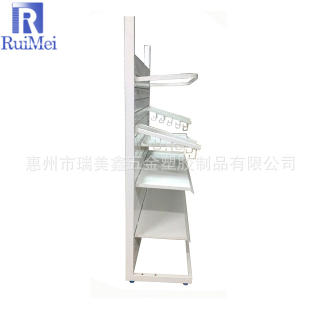 加工生产 定制五金展示架 商超货架 白色槽板展示架 槽板货架批发