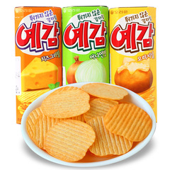 Imported from South Korea, this is a great original cheese flavor, onion flavor, baked potato chip snack that is not fried and has a new packaging.