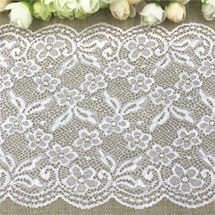 20CM高品质压纱弹力蕾丝花边外贸内衣背心蕾丝条码批发