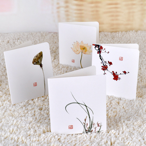 Chinese-style greeting card, Korean creative birthday card, thank you card, blessing card, DIY Thanksgiving and Christmas greeting card