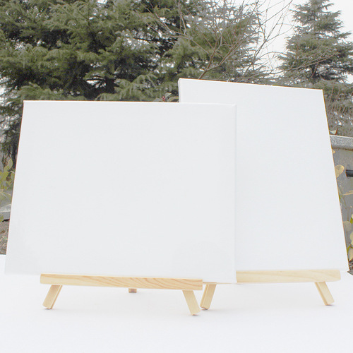 Wholesale Children's Mini 18*24 Desktop Wooden Small Easel, Real Wood Decor Canvas Frame Stand Triangular Stand