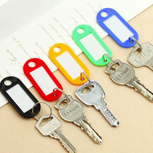 Colorful markable key tag number plate keychain luggage tag classification luggage tag tag