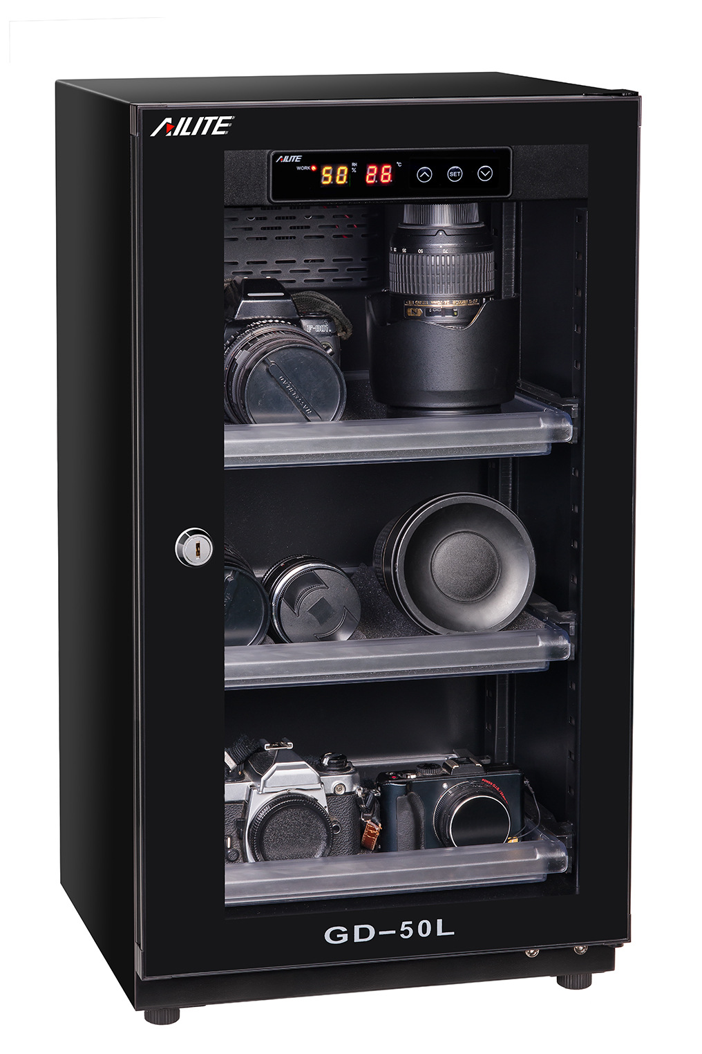 【艾励特品牌】防潮箱 防潮柜 电子防潮箱GD-50L经典数控式