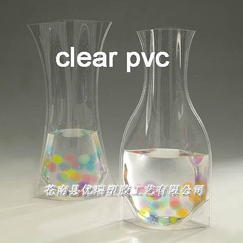 YR-V242 供应 PVC折叠花瓶 塑料水培花瓶 PVC花