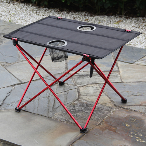 Outdoor ultra-light aluminum alloy portable folding table picnic table tea table camping barbecue square table small size