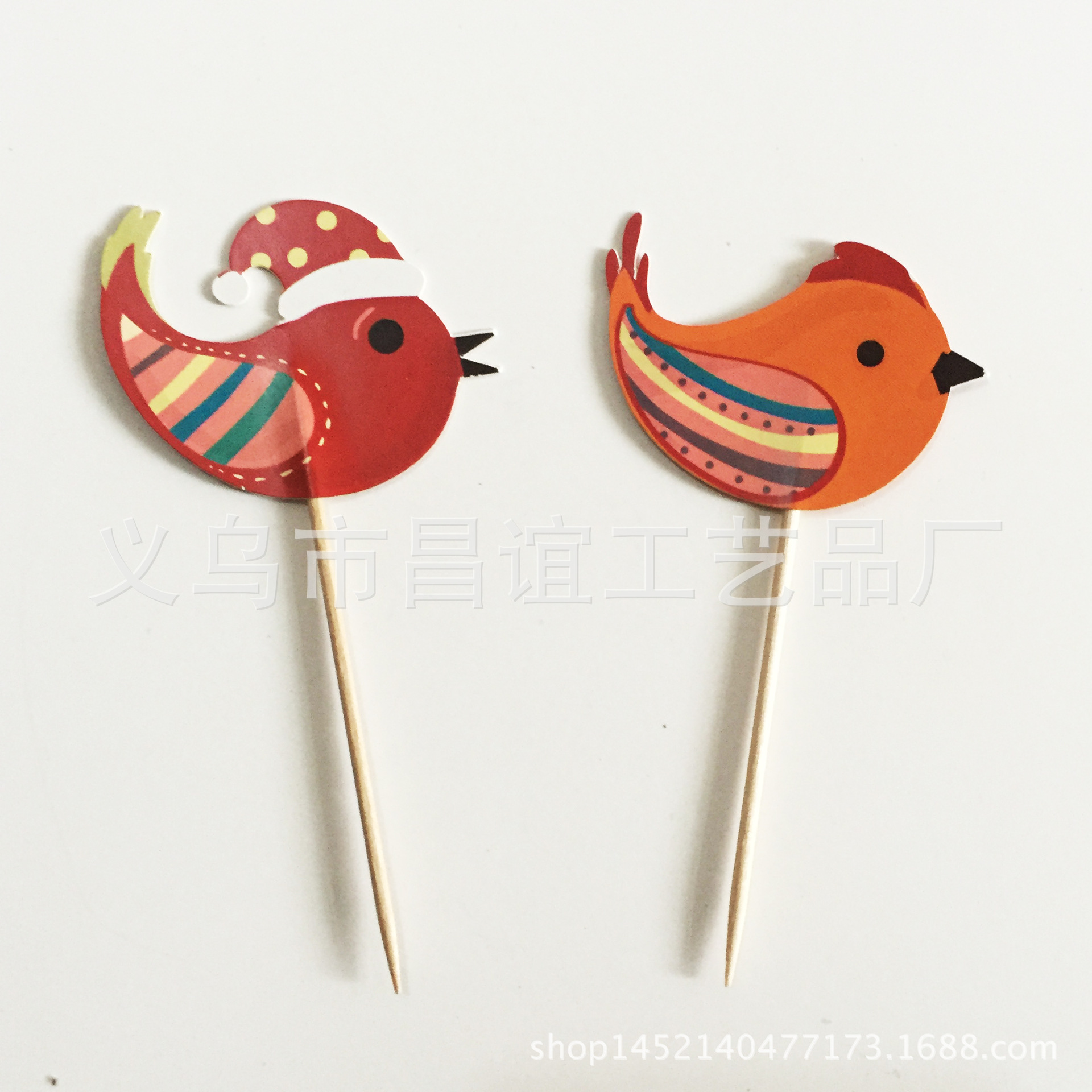 厂家直销 新品蛋糕装饰卡通小鸟蛋糕插牌 小鸟生日蛋糕插牌