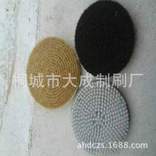 供应古文玩佛珠抛光机杜邦尼龙丝圆盘毛刷 核桃金刚猪鬃毛刷盘