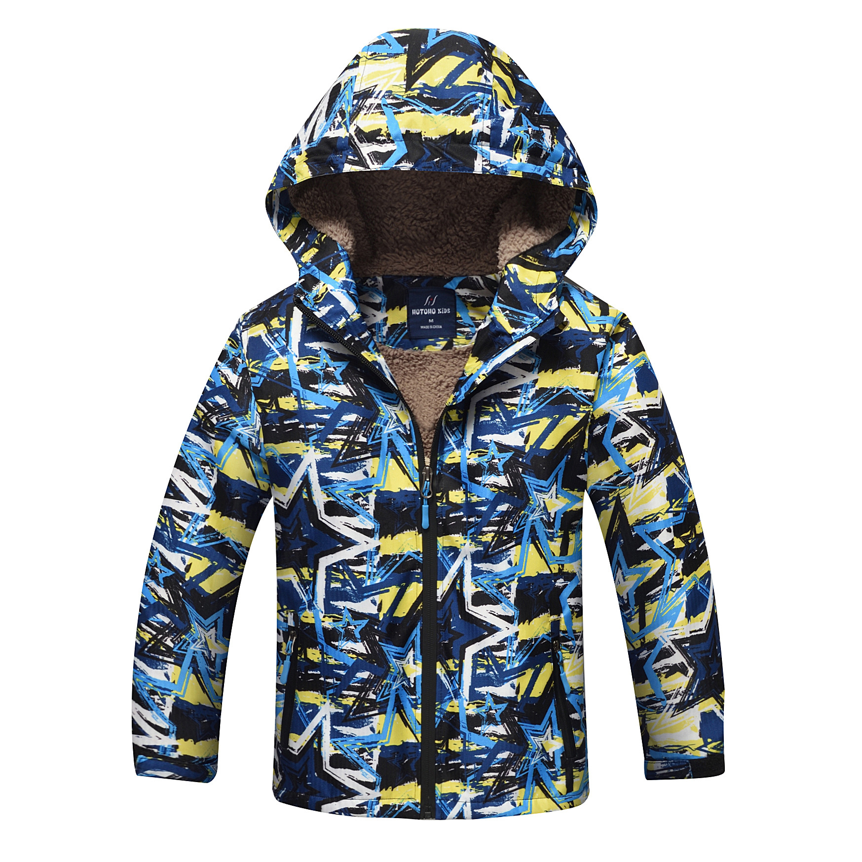 外贸童装男冬装防风防水加厚保暖风衣外套儿童加绒冲锋衣一件代发