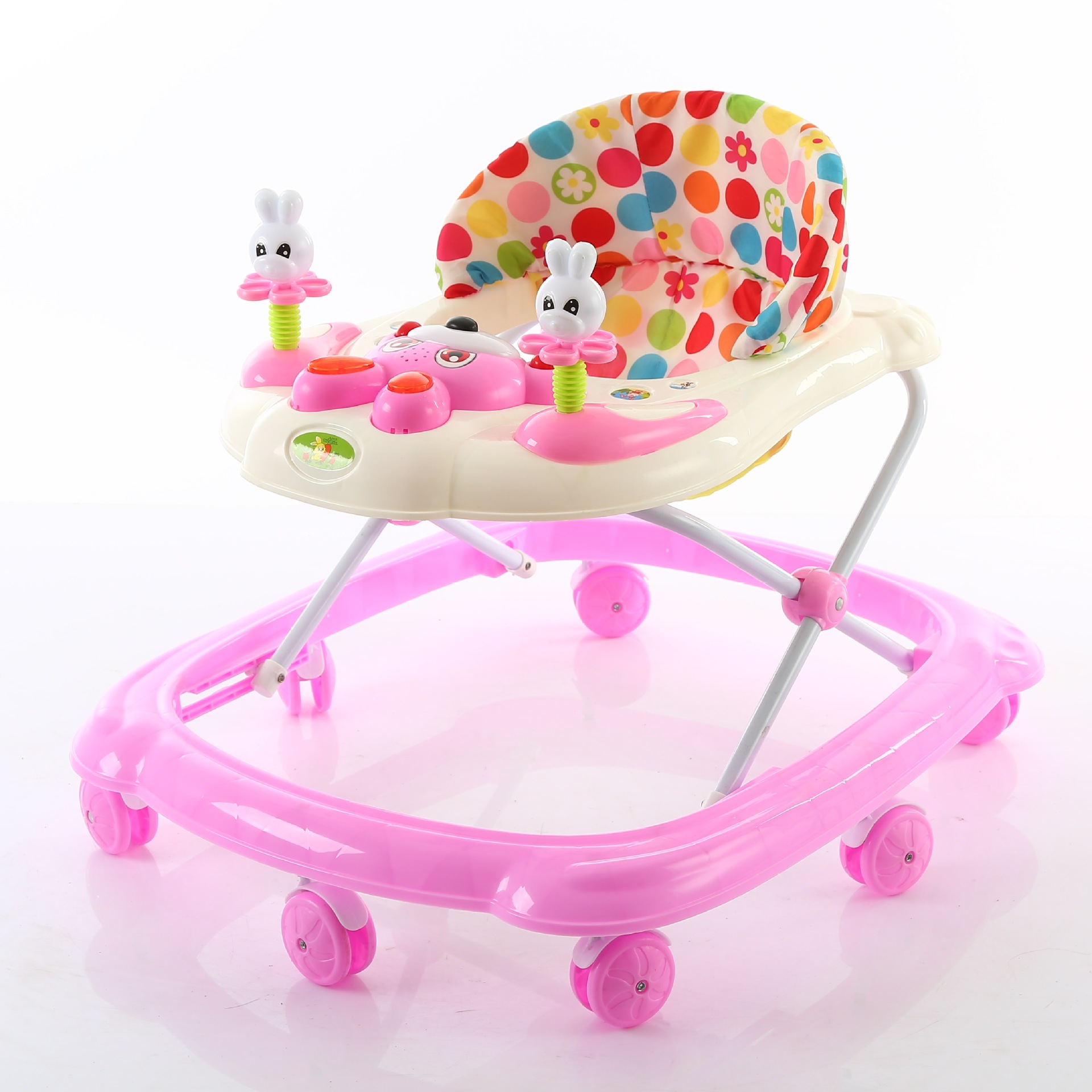 婴儿童学步车6/7-18个月宝宝防侧翻可折叠带音乐学步车出口|ru