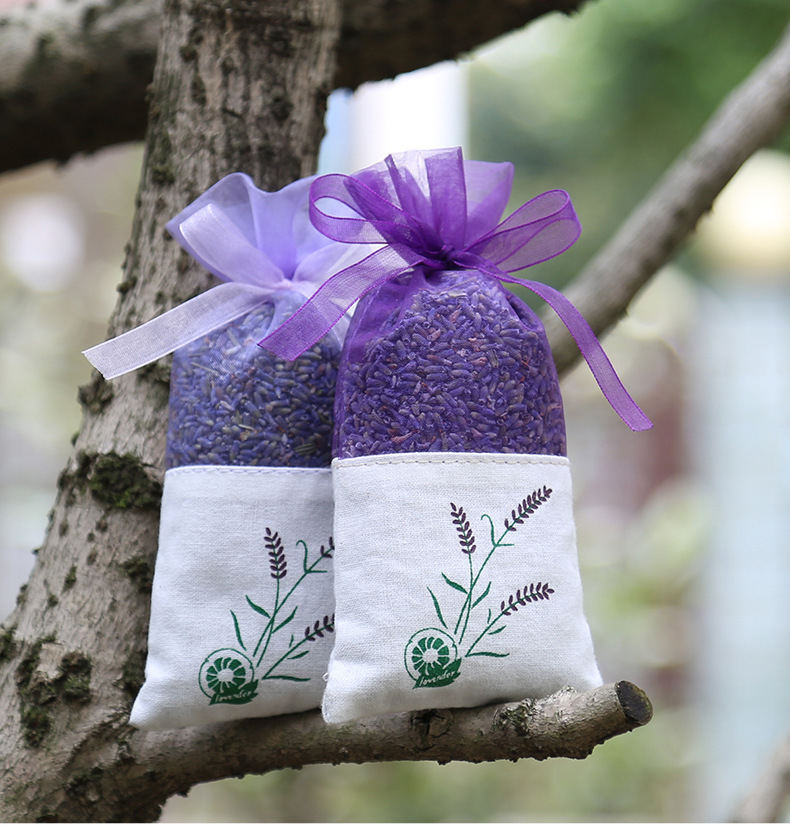 50pcs Lavender sachet saco vazio saco malha