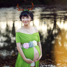 欧美外贸热销腰带新娘孕妇儿童蕾丝兰花腰封演出服装配饰摄影道具