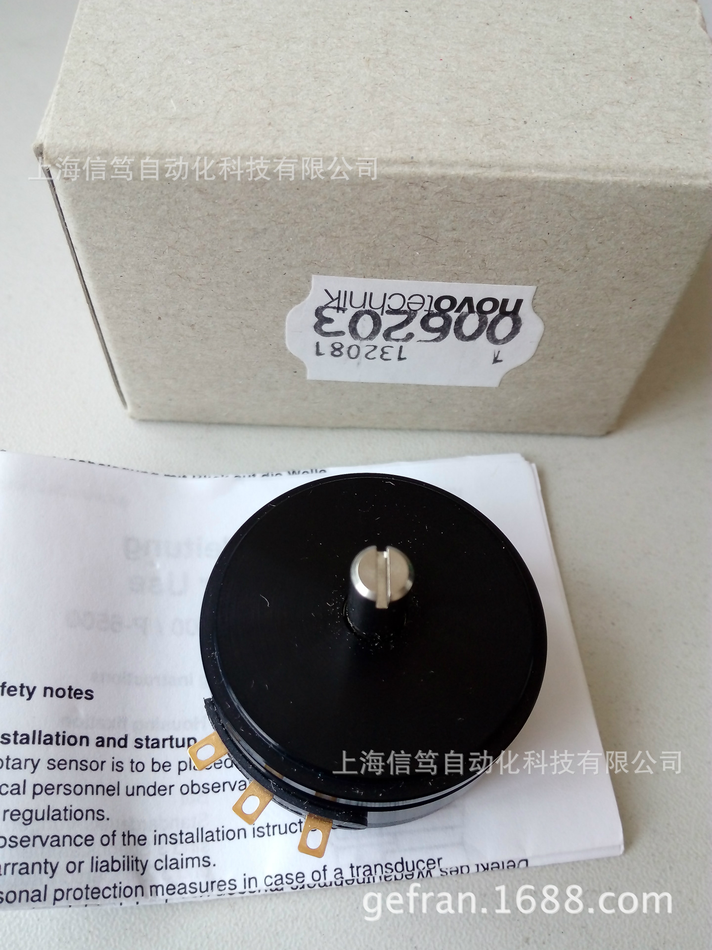 德国novo角度电位计P2501A102传感器P-2501-A102