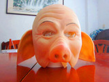 Бутик Madehua версия свиньи Bajie Mask Drama Performance Funny Pig Eight Ring Latex Head Elever