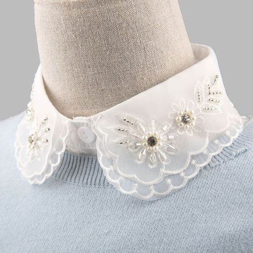 Fake collar Detachable Blouse Dickey Collar False Collar Gauze collar, bead, flower, Rhinestone, shirt collar, false collar, children shirt bud, fake collar 