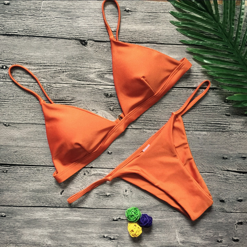   new sexy swimsuit ladies split solid color bikini NSDA1244