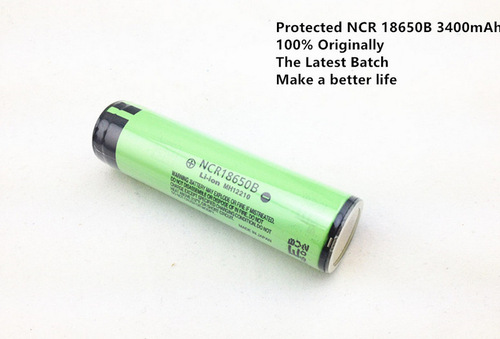 Panasonic 3400mAh NCR18650B sharp flashlight battery with protective plate