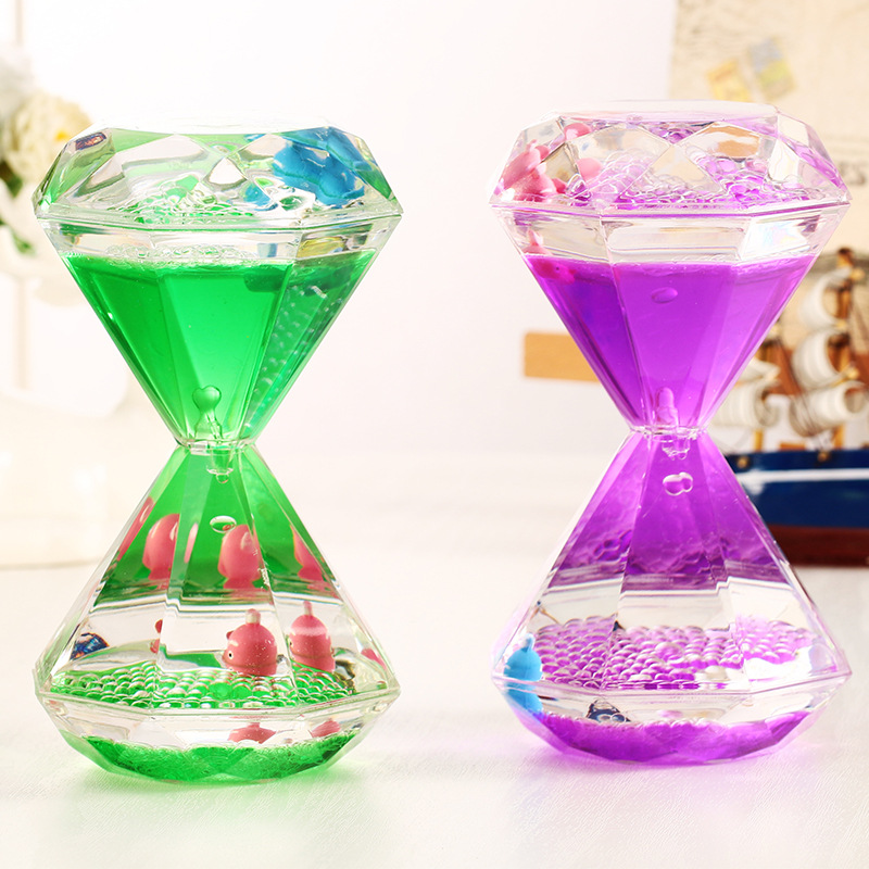 Big Diamond Ocean animal Droplets liquid hourglass Colorful Cartoon Float Droplets hourglass originality desktop Decoration
