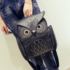 Cross-border women's bags new personalized owl backpack trendy laptop travel bag for men and women students animal double shoulder backpack