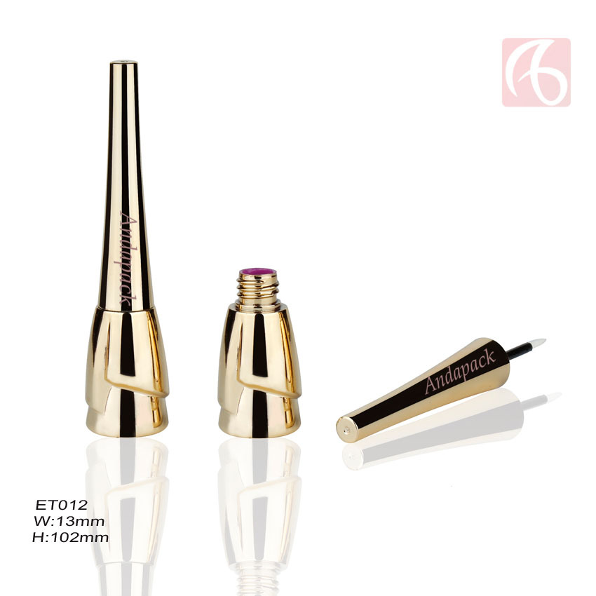 爆款金色异形眼线管塑料眼线液分装瓶空瓶化妆品包材logo定制