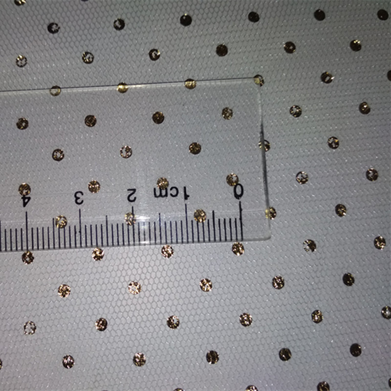 供应36眼底布2mm圆点烫金加工品 圣诞万圣节装饰品服饰面料